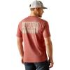 ARIAT Men’s Buckaroo T-Shirt, Buckhorn(Red Clay Heather/Sw Elements)