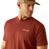 ARIAT Men’s Buckaroo T-Shirt, Buckhorn(Rusty Heather/Sw Cacti)