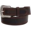 ARIAT Men’s Distressed Tapered Leather Western Belt with Stitched Edges(Brown)