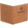 ARIAT Men’s Embossed Logo Brown Leather Bifold Wallet A3548244