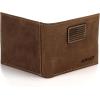 ARIAT Men’s Genuine Leather Bifold Wallet, USA Flag Patch, Medium Brown, 3-1/2″ x 4-1/4″(Tan)