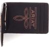 ARIAT Men’s Genuine Leather Floral Embossed Bifold Money Clip Wallet