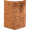 ARIAT Men’s Genuine Leather Floral Embossed Rodeo Wallet