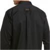 ARIAT Men’s Khaki Solid Fitted Shirt(Black)
