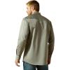 ARIAT Men’s Khaki Solid Fitted Shirt(Grey)