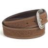 ARIAT Men’s Leather Floral Embossed Belt(Medium Brown)