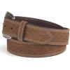 ARIAT Men’s Leather Floral Embossed Belt(Medium Brown)