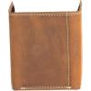 ARIAT Men’s Leather Trifold Wallet with Embossed Logo and Contrast Stitching, Medium Brown
