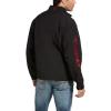 ARIAT Men’s Logo 2.0 Softshell Jacket(Black/Red Indpdt Smu)