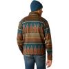ARIAT Men’s Navy Caldwell Full Zip Sweater Jacket(Oxford Tan Southwest Print)