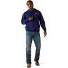 ARIAT Men’s Navy Woodshop Stack Hoodie(Navy)