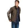 ARIAT Men’s New Team Softshell Mexico Water Resistant Jacket(Banyan Bark Heather)