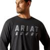 ARIAT Mens Rebar Cotton Strong Logo T-Shirt(Charcoal Heather)