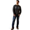 ARIAT Mens Rebar Cotton Strong Logo T-Shirt(Charcoal Heather)