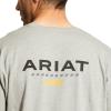 ARIAT Mens Rebar Cotton Strong Logo T-Shirt(Heather Grey)