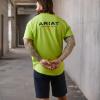 ARIAT Mens Rebar Cotton Strong Logo T-Shirt(Lime/Black)
