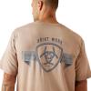 ARIAT Mens Rebar Cotton Strong T-Shirt(Bark)