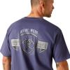 ARIAT Mens Rebar Cotton Strong T-Shirt(Blue Indigo)