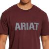 ARIAT Men’s Rebar Cotton Strong T-Shirt(Burgundy Heather)