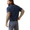 ARIAT Men’s Rebar Cotton Strong T-Shirt(Navy Heather/Lime)