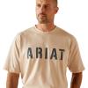ARIAT Men’s Rebar Cotton Strong T-Shirt(Oatmeal Heather)