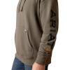 ARIAT Men’s Rebar Graphic Hoodie(Beluga Heather/Black)