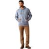 ARIAT Men’s Rebar Graphic Hoodie(Colony Blue Heather/Firebrick)