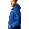 ARIAT Men’s Rebar Graphic Hoodie(Glacier Blue/Imperial Blue)