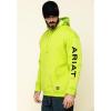 ARIAT Men’s Rebar Graphic Hoodie(Lime Heather/Black)