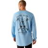 ARIAT Mens Rebar Heat Fighter Long Sleeve T-Shirt(Stratosphere Blue)