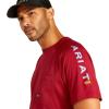 ARIAT Mens Rebar Heat Fighter Long Sleeve T-Shirt(Tibetan Red/Infinity Heather)