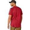 ARIAT Mens Rebar Heat Fighter Long Sleeve T-Shirt(Tibetan Red/Infinity Heather)