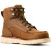 ARIAT Men’s Rebar Wedge Moc 6″ Waterproof Composite Toe Work Boot Western(Distressed Brown)