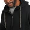 ARIAT Men’s Rebar Workman 1/4 Zip Hoodie(Black)