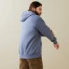 ARIAT Men’s Rebar Workman 1/4 Zip Hoodie(Blue Heather)