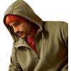 ARIAT Men’s Rebar Workman 1/4 Zip Hoodie(Deep Lichen)