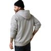 ARIAT Men’s Rebar Workman 1/4 Zip Hoodie(Heather Grey Spacedye)