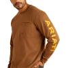 ARIAT Men’s Rebar Workman Logo(Rebar Khaki Heather/Rebar Oran)
