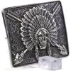 ARIAT Men’s Rectangle Chief Skull Buckle(Antique Silver)