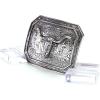 ARIAT Men’s Rectangle Longhorn Buckle(Antique Silver)
