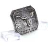 ARIAT Men’s Rectangle Longhorn Buckle(Antique Silver)