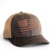 ARIAT Men’s Snapback Flex Fit Small Shield Logo Cap(Brown)