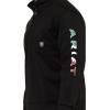ARIAT Men’s Team Logo 1/4 Zip Sweatshirt(Black)