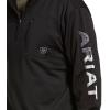 ARIAT Men’s Team Logo 1/4 Zip Sweatshirt(Black/Americana)