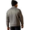 ARIAT Men’s Team Logo 1/4 Zip Sweatshirt(Grey/Americana)