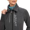 ARIAT Men’s Team Logo Full Zip Sweatshirt(Charcoal Grey)