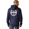 ARIAT Men’s Tek Fleece 2.0 American Circle Hoodie(Navy Heather)