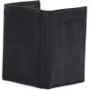 ARIAT Men’s Trifold Wallet with Embossed Logo, Genuine Leather, Black(Black)