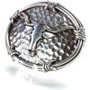 ARIAT Men’s Western Buckle, Antique Silver with Steer Head Motif and Barbwire Edging-A37050(Silver)