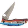 ARIAT Mexico Logo Hybrid Blade Folding Knife, Black, 3″ Blade (Medium)(Serape)